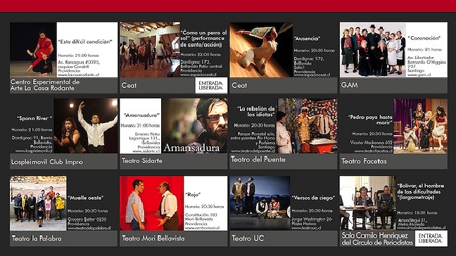 Noche de los teatros tendrá obras 2x1