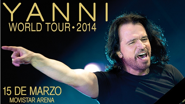 Yanni regresa a Chile en marzo de 2014