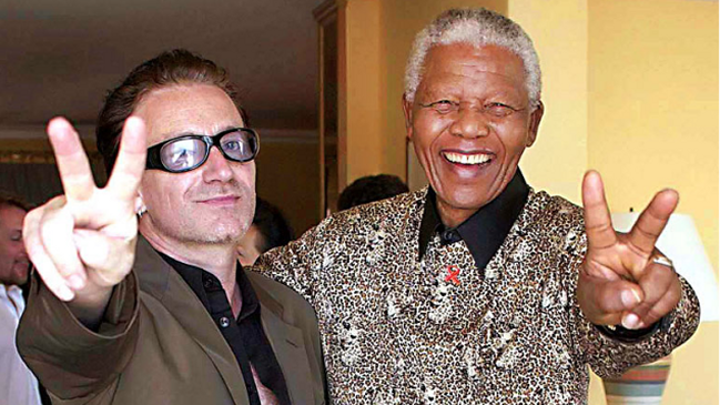 El líder de U2, Bono, destaca la humildad, el humor y la paciencia de Mandela
