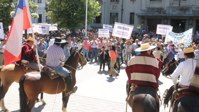 Agricultores del Maule marcharon en rechazo a convenio entre Endesa y el Gobierno