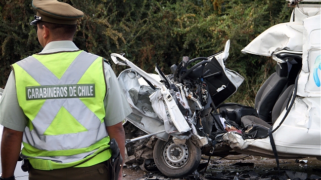 Balance de Carabineros: Siete muertos en 293 accidentes de tránsito en Año Nuevo