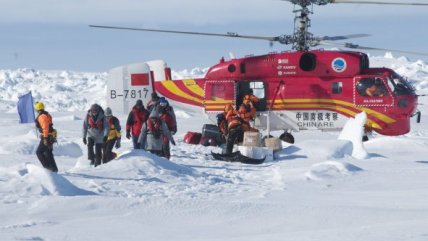   El rescate en la Antártica de los tripulantes del barco ruso 
