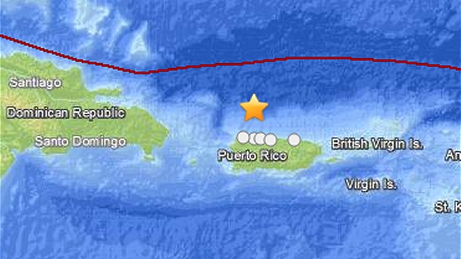Fuerte sismo de 6,4 grados Richter sacudió Puerto Rico