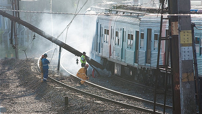 Tren descarriló en Río y paralizó la circulación en varias estaciones