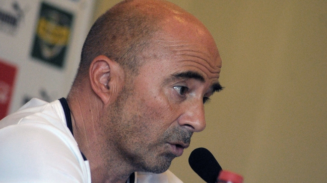 Jorge Sampaoli comparece ante los medios en la previa del duelo ante Alemania
