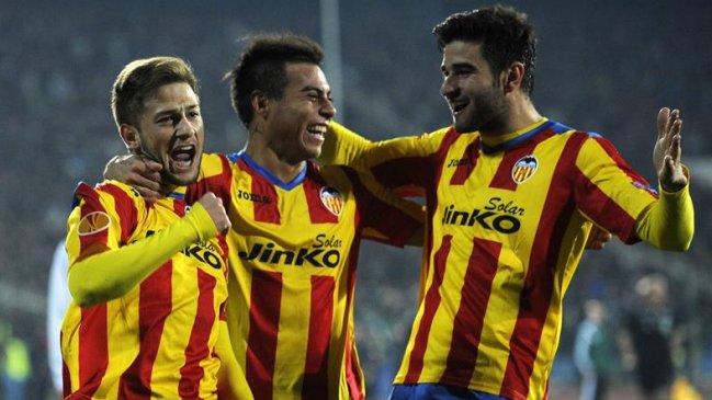 Valencia goleó a Ludogorets en inicio de octavos de final en Europa League