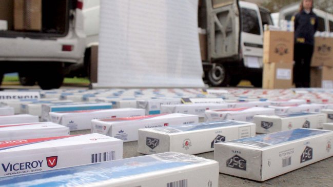 Carabineros incautó 17 mil cajetillas de cigarros en Talca