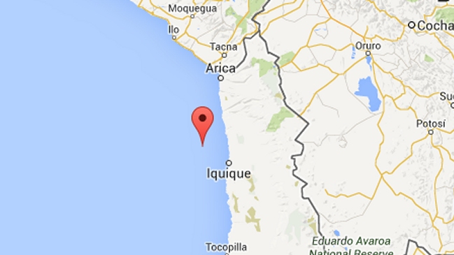 Sismo 6,5 Richter sacudió el norte de Chile