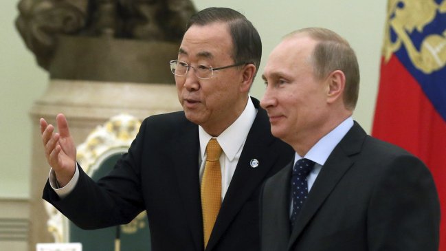 Ban Ki-moon manifestó a Putin 