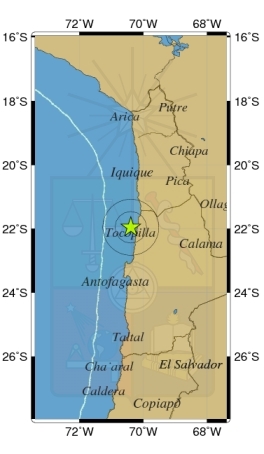 Sismo de menor intensidad afectó de madrugada a la Región de Antofagasta