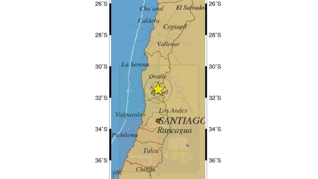 Sismo de 5,4 Richter sacudió a cuatro regiones del país