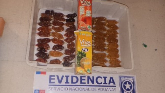 Traficante intentó ingresar condones con cocaína líquida en cajas de jugo