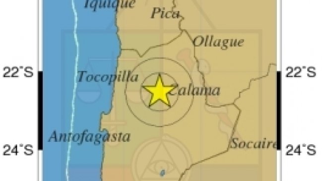 Sismo de magnitud 5,3 Richter afectó a la Región de Antofagasta