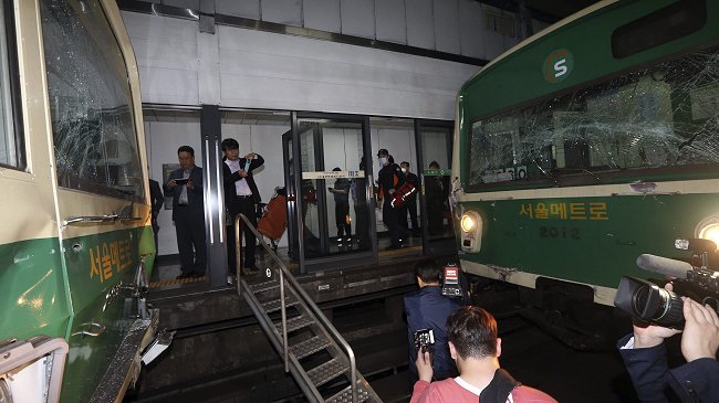 Choque en el Metro deja al menos 170 heridos en Surcorea