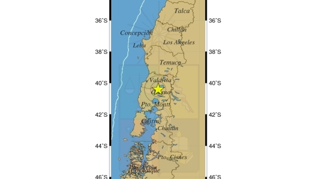 Sismo de menor intensidad afectó a Los Ríos y Los Lagos