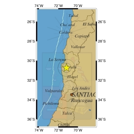 Sismo afectó a las regiones de Atacama y Coquimbo