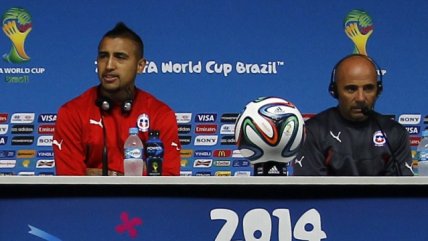La conferencia de Jorge Sampaoli y Arturo Vidal en la previa del duelo ante Holanda