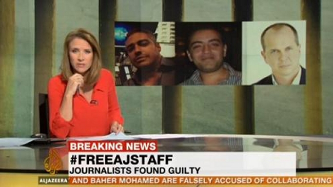 Periodistas de Al Yazira en Egipto fueron condenados a prisión