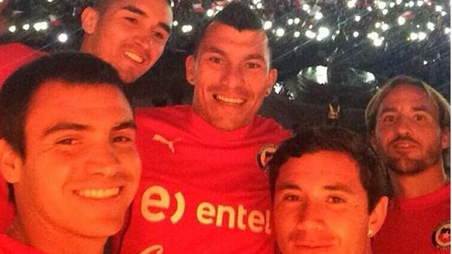 Los jugadores de la selección se llenaron de 