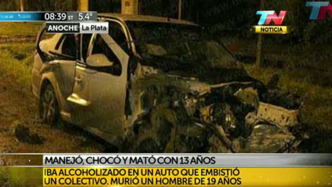 Niño de 13 años que manejaba borracho provocó fatal accidente en Argentina