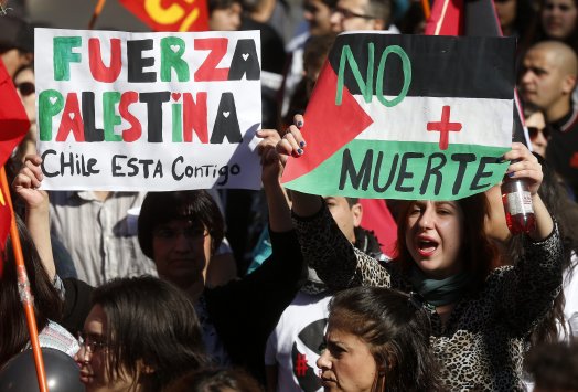 [Fotos] Protesta frente a la Embajada de Israel en Las Condes ...