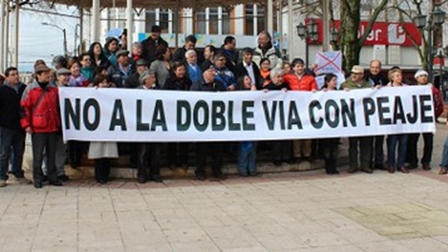 Comunidad rechaza la doble vía con peaje en el acceso a Valdivia