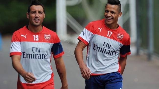 Alexis Sánchez tuvo activa participación en entrenamiento de Arsenal