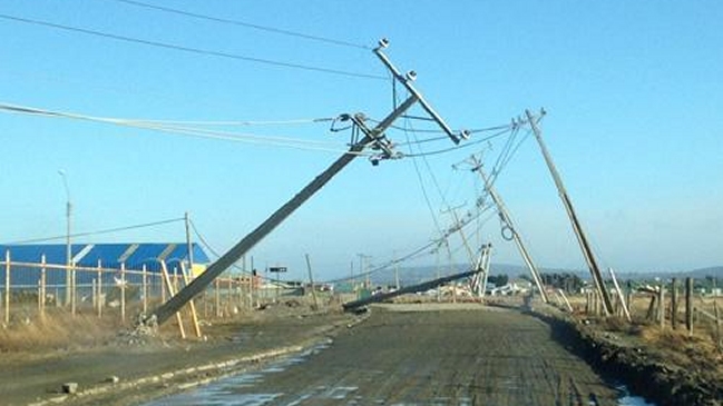 Punta Arenas registra vientos de hasta 132 kilómetros por hora