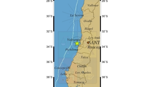 Sismo de menor intensidad afectó a regiones de Valparaíso y O’Higgins
