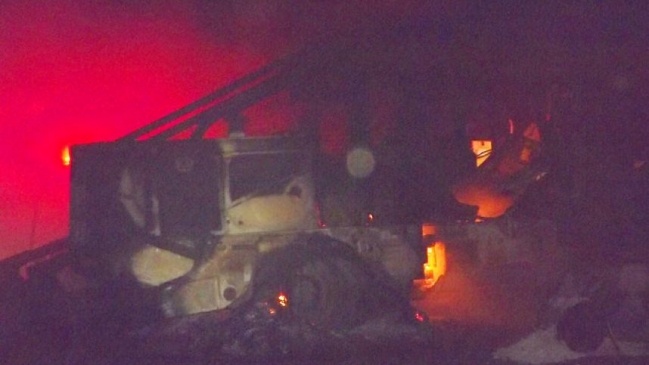 Desconocidos quemaron maquinaria de áridos en Padre Las Casas