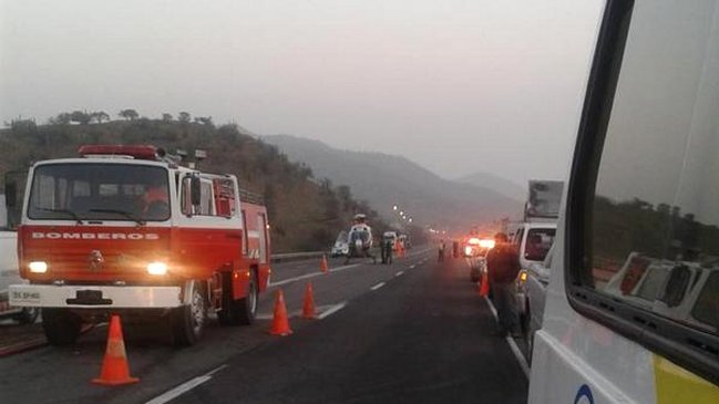 Dos muertos y ocho heridos dejó choque múltiple en la Autopista Los Libertadores