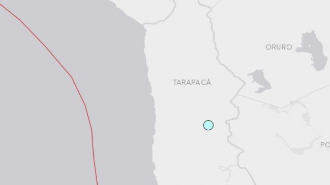 Sismo de mediana intensidad se registró en tres regiones del norte de Chile