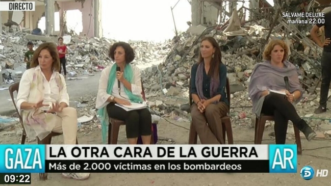 Matinal español desató críticas al transmitir especial desde Gaza