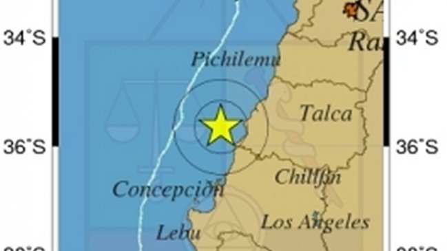 Sismo de magnitud 4,8 Richter afectó a las regiones del Maule y Biobío
