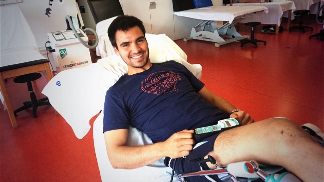 Cristopher Toselli inició su proceso de recuperación tras operarse la rodilla derecha