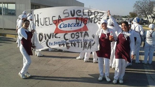 Trabajadores de Carozzi en San Bernardo cumplieron una semana en huelga