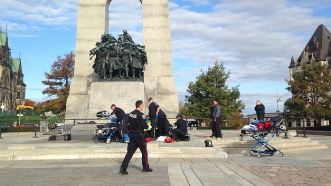 Un tiroteo se registró en inmediaciones del Parlamento de Canadá