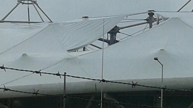 Temporal rompió techo del estadio de Estudiantes de La Plata horas antes de recibir a River Plate