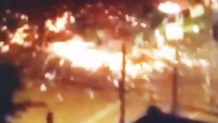   El espectacular accidente de un helicóptero de Carabineros en Gran Avenida 