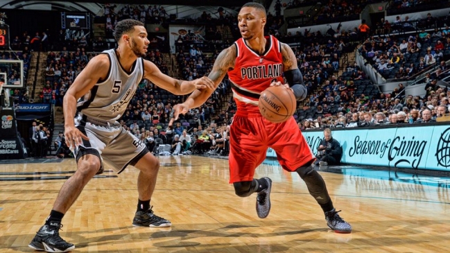 Portland Trail Blazers venció a San Antonio Spurs en infartante definición