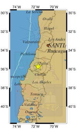 Sismo de mediana intensidad afectó a las regiones de O'Higgins, Maule y Biobío