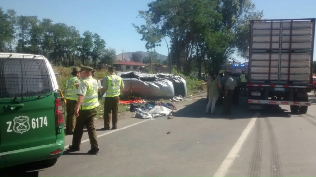Accidente en ruta que une Rancagua y Doñihue dejó tres muertos