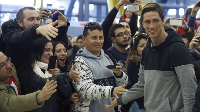 Fernando Torres llegó a Madrid: 