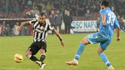 Arturo Vidal selló con un golazo el triunfo de Juventus ante Napoli por la liga italiana