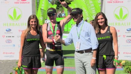   La llegada a la meta en el Ironman de Pucón 