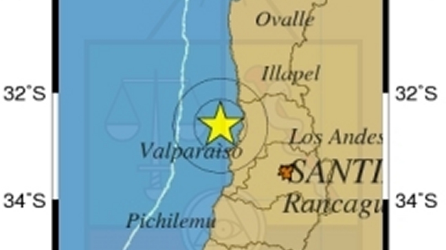 Sismo de menor intensidad se registró en la Región de Valparaíso
