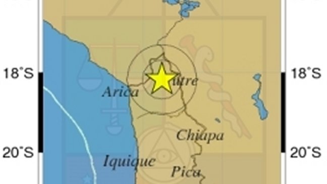 Sismo se sintió en Región de Arica y Parinacota