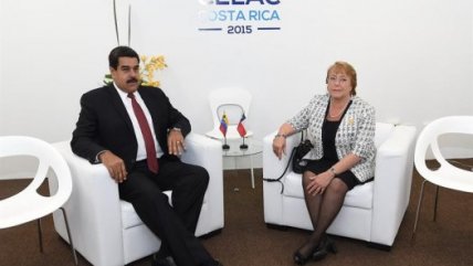   Bachelet se reunió con Evo Morales y Nicolás Maduro en la Cumbre Celac 