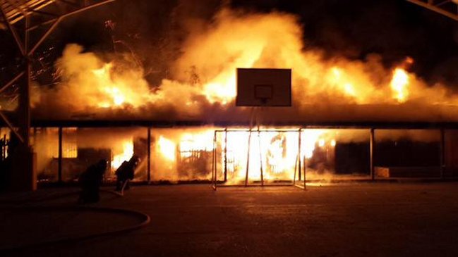 Incendio afectó a escuela especial de Rancagua