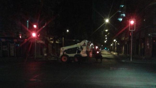 Trabajadores de la Línea 3 de Metro protestaron en distintos sectores de Santiago